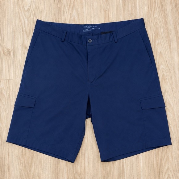 Nike Other - Nike Golf Dri-FIT Navy Cargo Performance Shorts Mens Size 36 Standard Fit